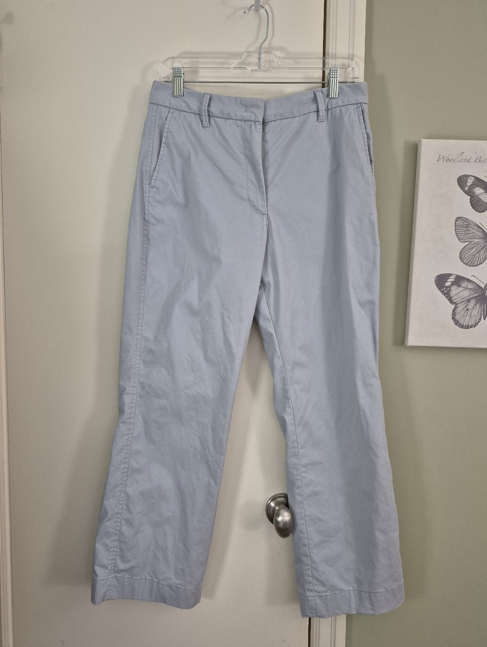 EUC M&S Pearl Grey Soft Cotton Chinos, US8
